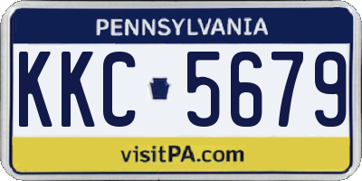 PA license plate KKC5679