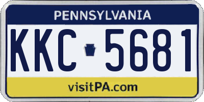 PA license plate KKC5681