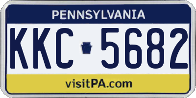 PA license plate KKC5682