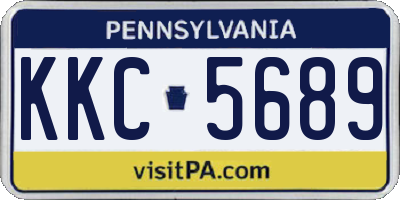 PA license plate KKC5689