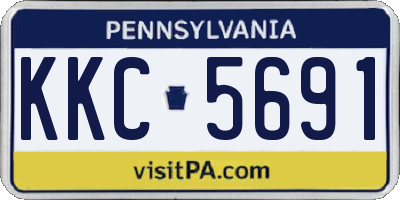PA license plate KKC5691