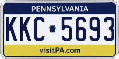 PA license plate KKC5693