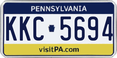 PA license plate KKC5694