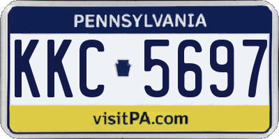 PA license plate KKC5697