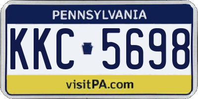 PA license plate KKC5698