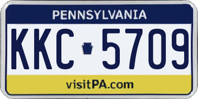 PA license plate KKC5709