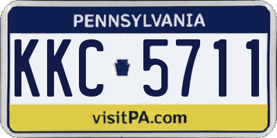 PA license plate KKC5711
