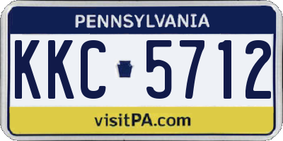 PA license plate KKC5712