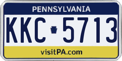 PA license plate KKC5713