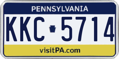 PA license plate KKC5714