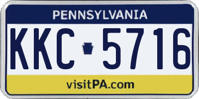 PA license plate KKC5716