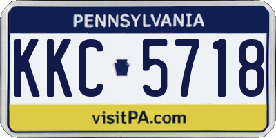 PA license plate KKC5718