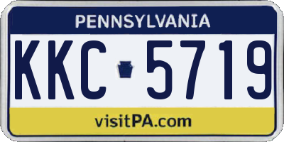 PA license plate KKC5719