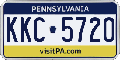 PA license plate KKC5720