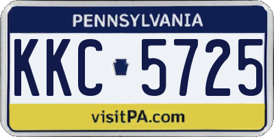 PA license plate KKC5725