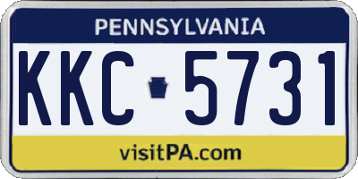 PA license plate KKC5731