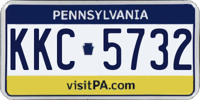 PA license plate KKC5732