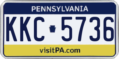 PA license plate KKC5736