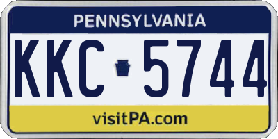 PA license plate KKC5744