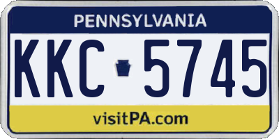 PA license plate KKC5745