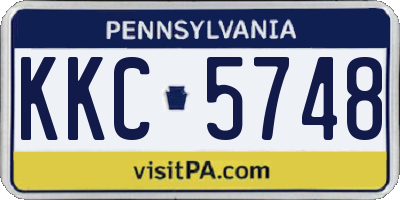 PA license plate KKC5748