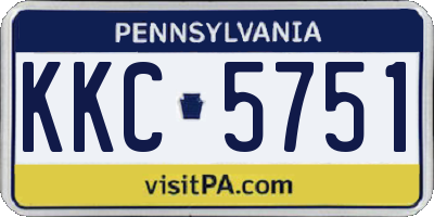 PA license plate KKC5751