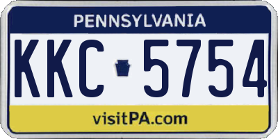 PA license plate KKC5754