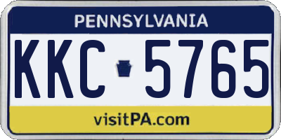 PA license plate KKC5765