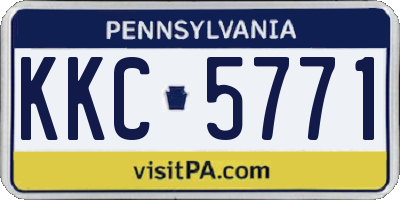PA license plate KKC5771
