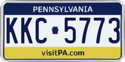 PA license plate KKC5773