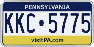 PA license plate KKC5775