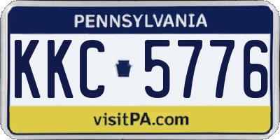 PA license plate KKC5776