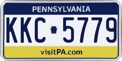PA license plate KKC5779