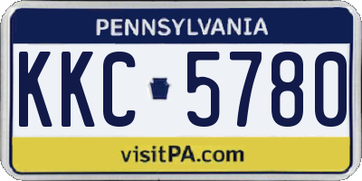 PA license plate KKC5780