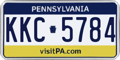 PA license plate KKC5784
