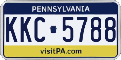 PA license plate KKC5788