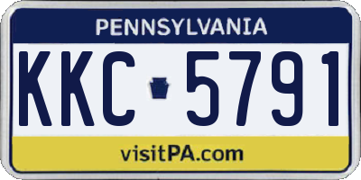 PA license plate KKC5791