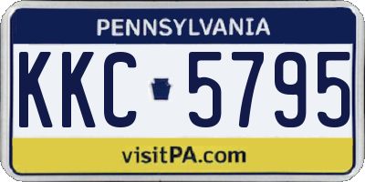 PA license plate KKC5795