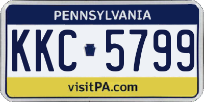 PA license plate KKC5799