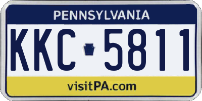 PA license plate KKC5811