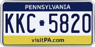 PA license plate KKC5820