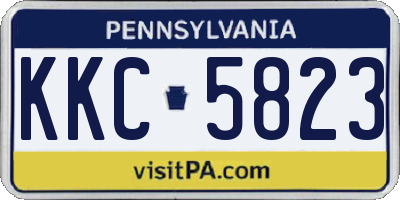 PA license plate KKC5823
