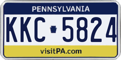 PA license plate KKC5824