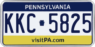PA license plate KKC5825