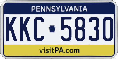 PA license plate KKC5830