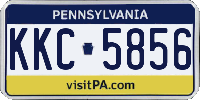 PA license plate KKC5856