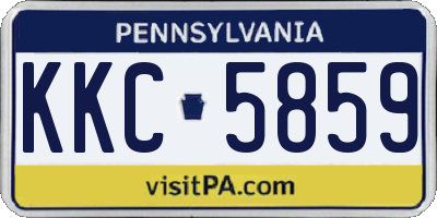 PA license plate KKC5859