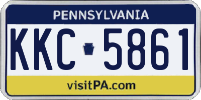 PA license plate KKC5861