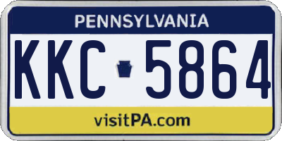 PA license plate KKC5864