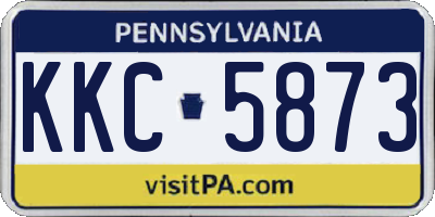 PA license plate KKC5873